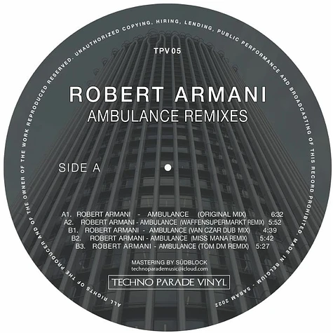 Robert Armani - Ambulance Remixes