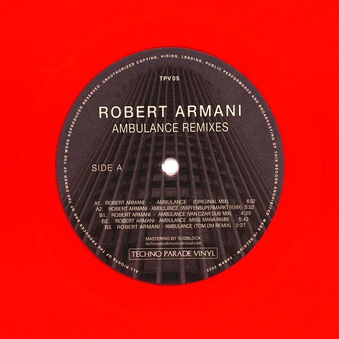 Robert Armani - Ambulance Remixes