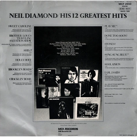 Neil Diamond - His 12 Greatest Hits