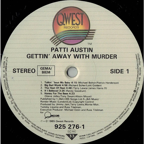Patti Austin - Gettin' Away With Murder