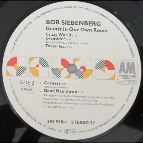 Bob Siebenberg - Giants In Our Own Room
