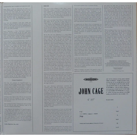 V.A. - Caged/Uncaged - A Rock/Experimental Homage To John Cage