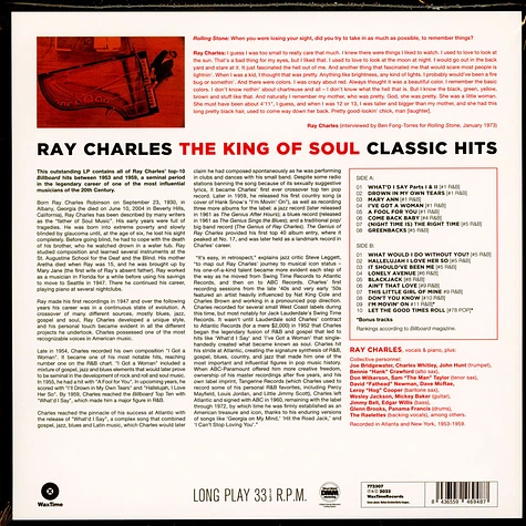 Ray Charles - The King Of Soul - Classic Hits