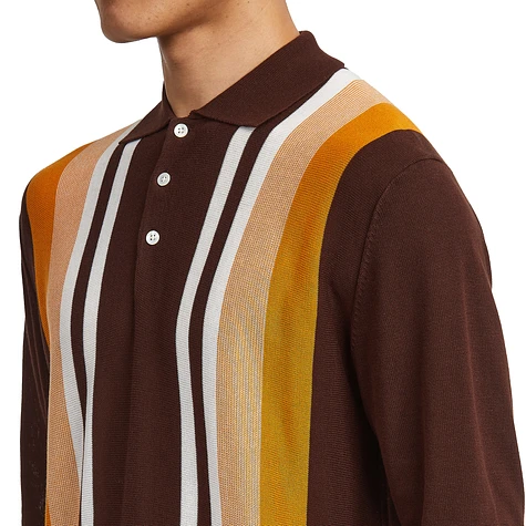 Beams Plus - Knit Polo Stripe 12G