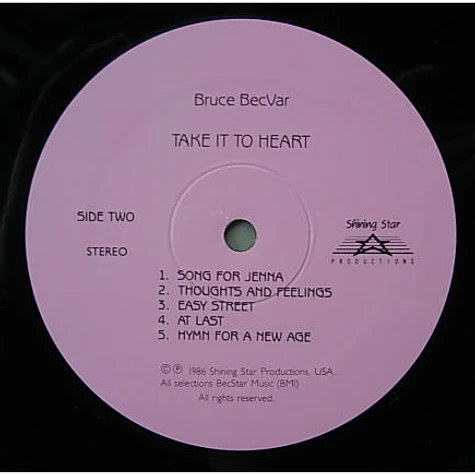 Bruce BecVar - Take It To Heart