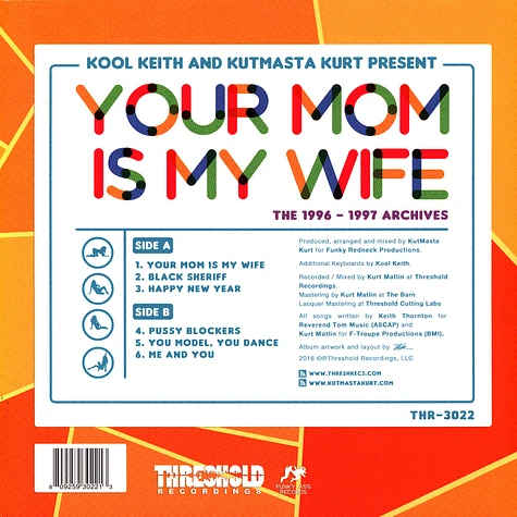 Kool Keith - Your Mom Is My Wife Autographed Edition