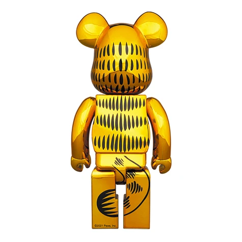 Medicom Toy - 100%+400%Garfield Be@rbrick Toy (Gold Chrome) | HHV