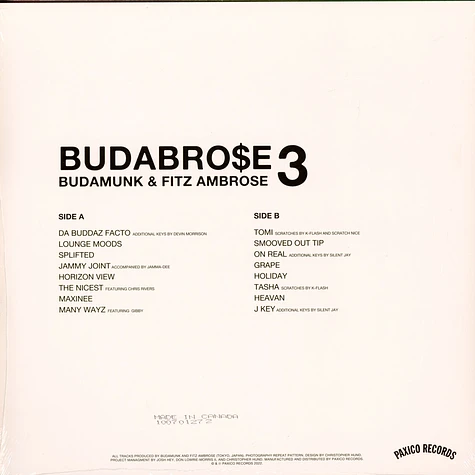 Budamunk & Fitz Ambrose - Budabrose 3 - Vinyl LP - 2023 - US ...