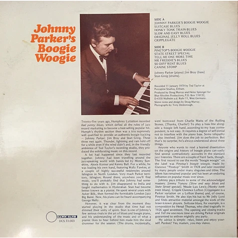 Johnny Parker - Johnny Parker's Boogie Woogie