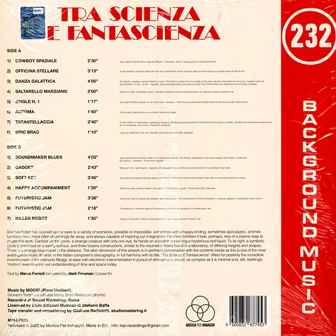 Moggi (Piero Umiliani) - Tra Scienza E Fantascienza Transparent Blue Vinyl Edition