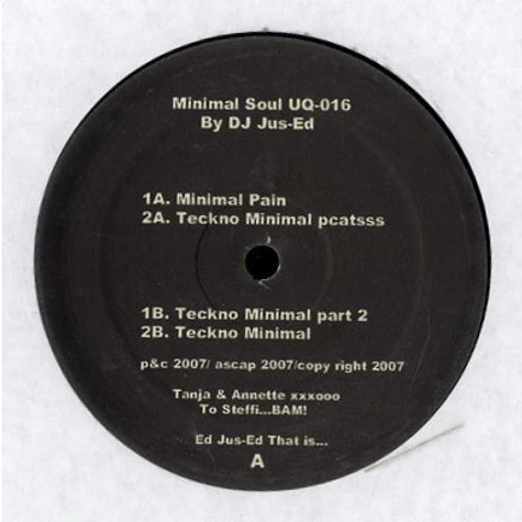 Jus-Ed - Minimal Soul Jus-Ed - Minimal Soul