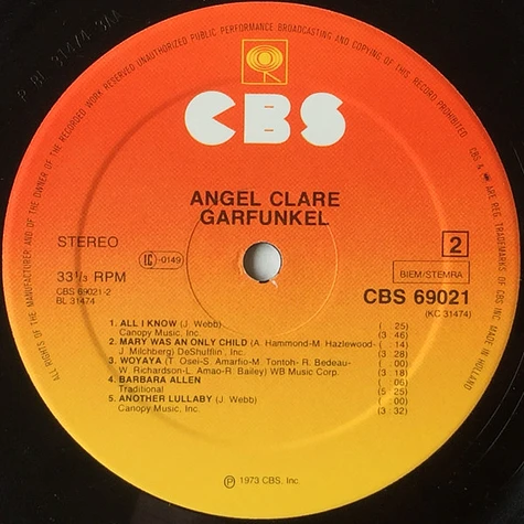 Art Garfunkel - Angel Clare