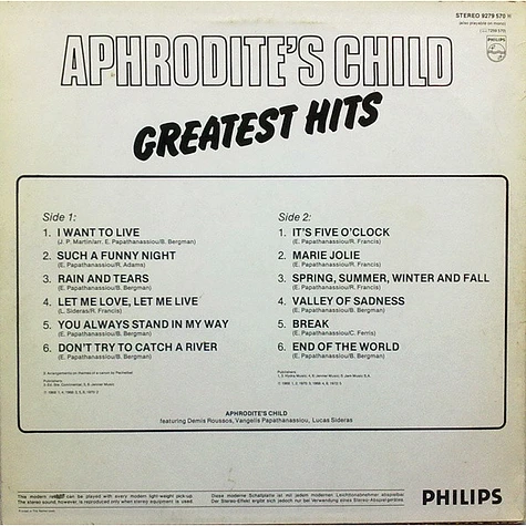 Aphrodite's Child - Greatest Hits
