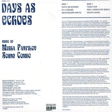Misha Panfilov Sound Combo - Days As Echoes 3rd Edition