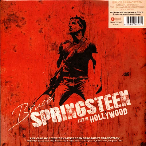 Bruce Springsteen - Wnew Fm Broadcast The Hollywood Center Studios Hollywood Ca 5th June 1992 Natural Clear Marble Vinyl Edition