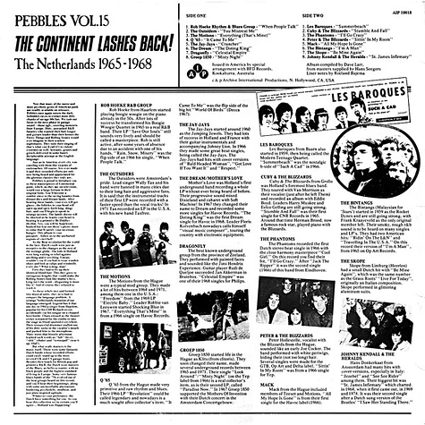 V.A. - Pebbles Vol.15 - The Continent Lashes Back! The Netherlands 1965 - 1968