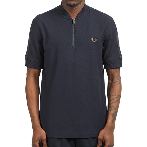 Fred Perry - Bomber Neck Half Zip Polo Shirt