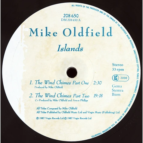 Mike Oldfield - Islands