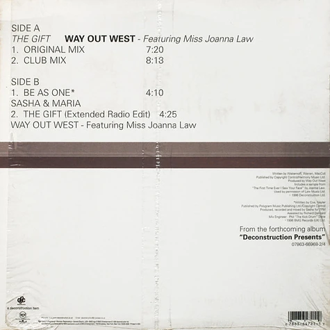 Way Out West Featuring Joanna Law / Sasha & Maria Nayler - The Gift / Be As One
