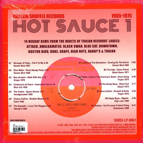 V.A. - Hot Sauce Volume 1 - Rocksteady, Boss Reggae, Early Dub & Early Reggae 1965-1975 2023 Repress