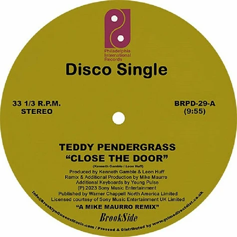 Teddy Pendergrass - Close The Door / Only You (The Mike Maurro Remixes)