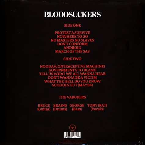 The Varukers - Bloodsuckers Clear Vinyl Edition