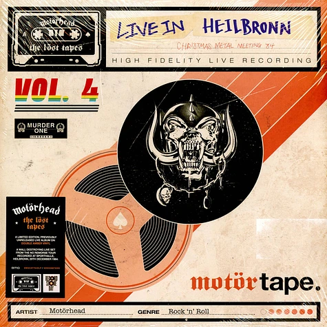 Motörhead - The Löst Tapes Volume 4 (Live In Heilbronn 1984) Record Store Day 2023 Edition