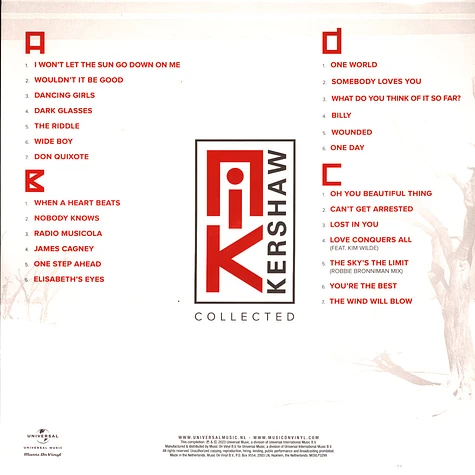 Nik Kershaw - Collected Black Vinyl Edition