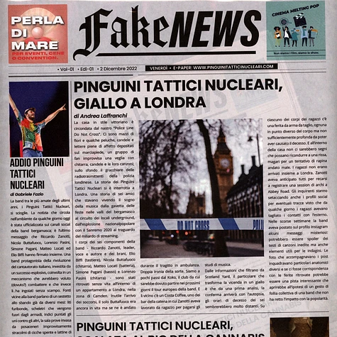 Pinguini Tattici Nucleari - Fake News Black Vinyl Edition