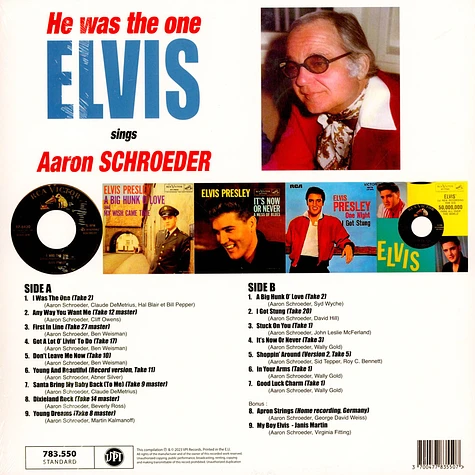Elvis Presley - He Was The One (Elvis Sings Aaron Schroeder) Record Store Day 2023 Red & Blue Vinyl Edition