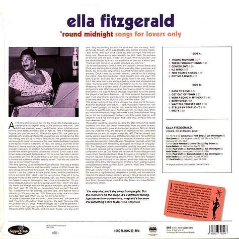 Ella Fitzgerald - Round Midnight. Songs For Lover