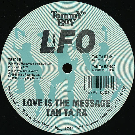 LFO - Love Is The Message / Tan Ta Ra