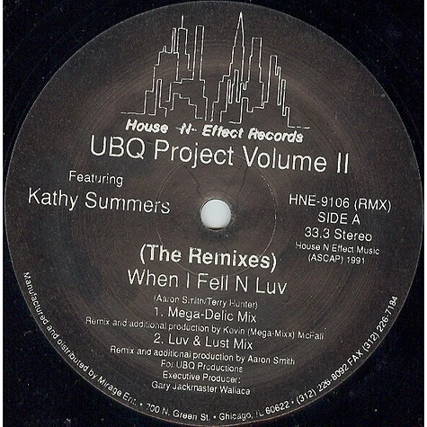 UBQ Project Featuring Kathy Summers - When I Fell N Luv (The Remixes)