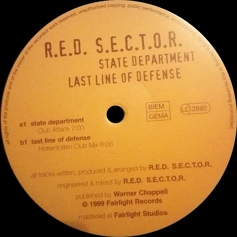 R.E.D. S.E.C.T.O.R. - State Department / Last Line Of Defense