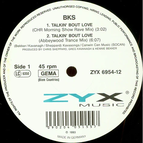 BKS - Talkin' Bout Love