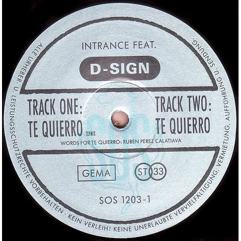 Intrance Feat. D-Sign - The Psyche Remixes EP Incl. 2 New Mixes Of "Te Quierro"