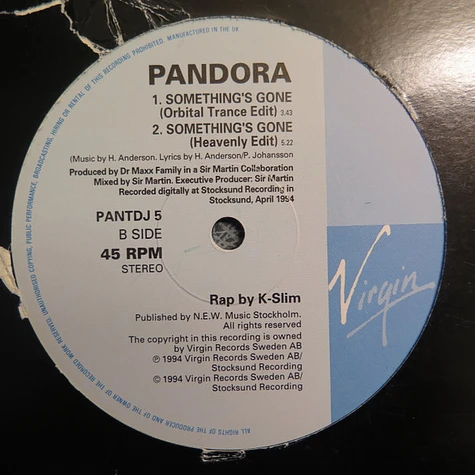 Pandora - Something's Gone