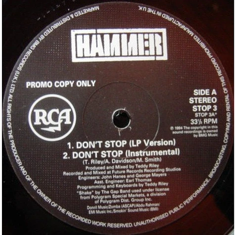 MC Hammer - Don't Stop
