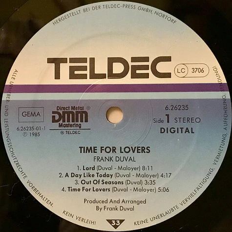 Frank Duval - Time For Lovers