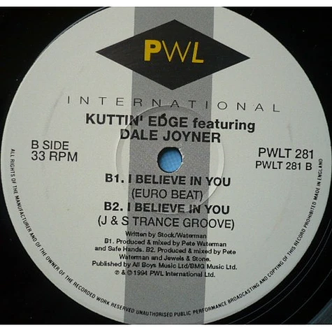 Kuttin' Edge Featuring Dale Joyner - I Believe In You