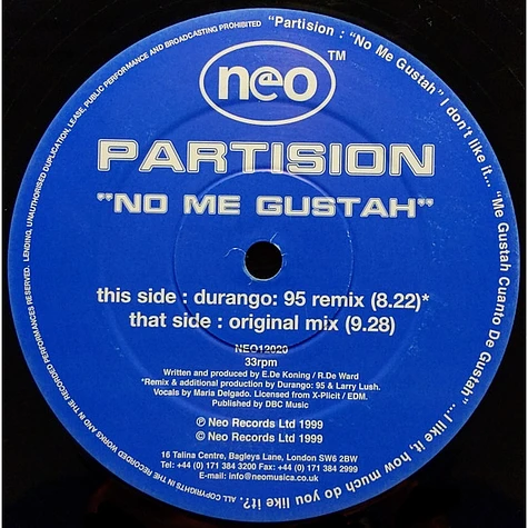 Partision - No Me Gustah