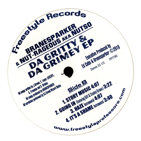 Branesparker & Nut-Rageous - Da Gritty & Da Grimey Lp: 6 Tracks + Instrumentals