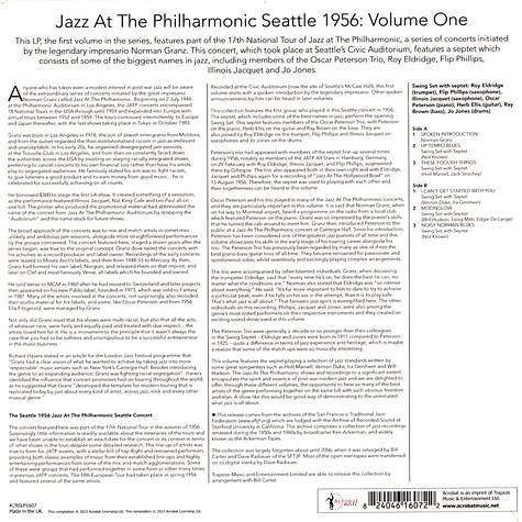 V.A. - Jazz At The Philharmonic Seattle 1956 Volume 1