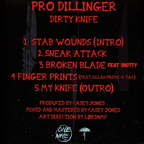 Pro Dillinger - Dirty Knife Splatter Vinyl Edition