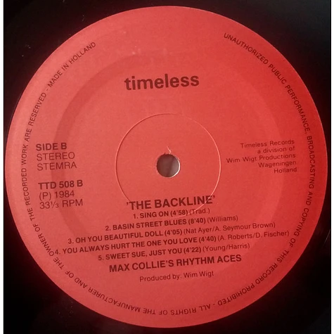 Max Collie Rhythm Aces - The Backline VOL.2