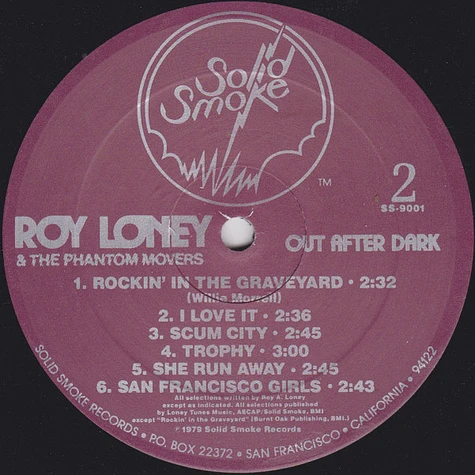 Roy Loney & The Phantom Movers - Out After Dark