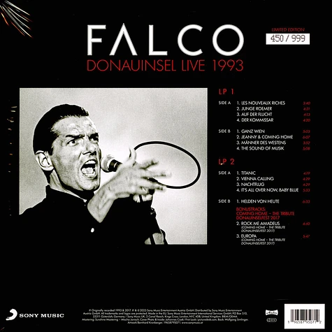 Falco - Donauinsel Live 1993 Limited Colored Vinyl Edition