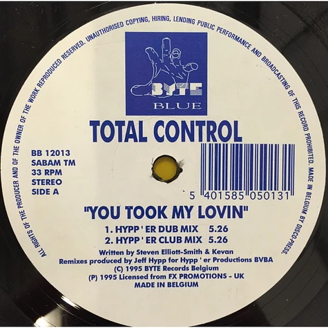 Total Control - You Took My Lovin'