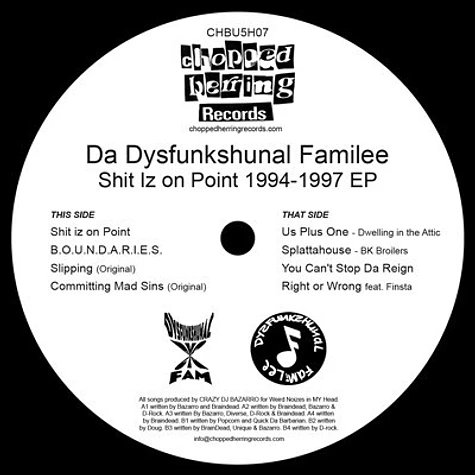 Dysfunkshunal Familee - Shit Iz On Point '94 - '97 EP