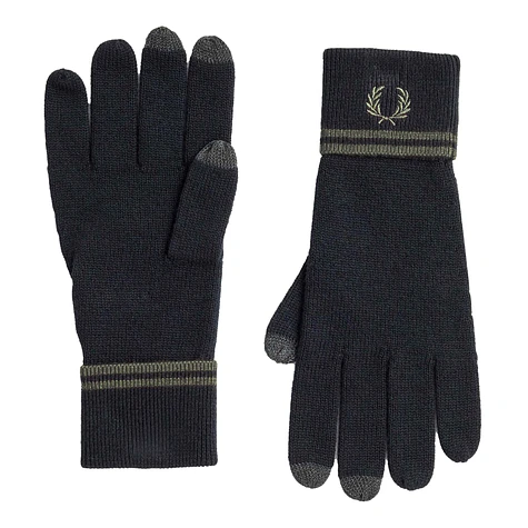 Gloves / Merino (Black Grn) Twin Perry - HHV Field Wool | Fred Tipped